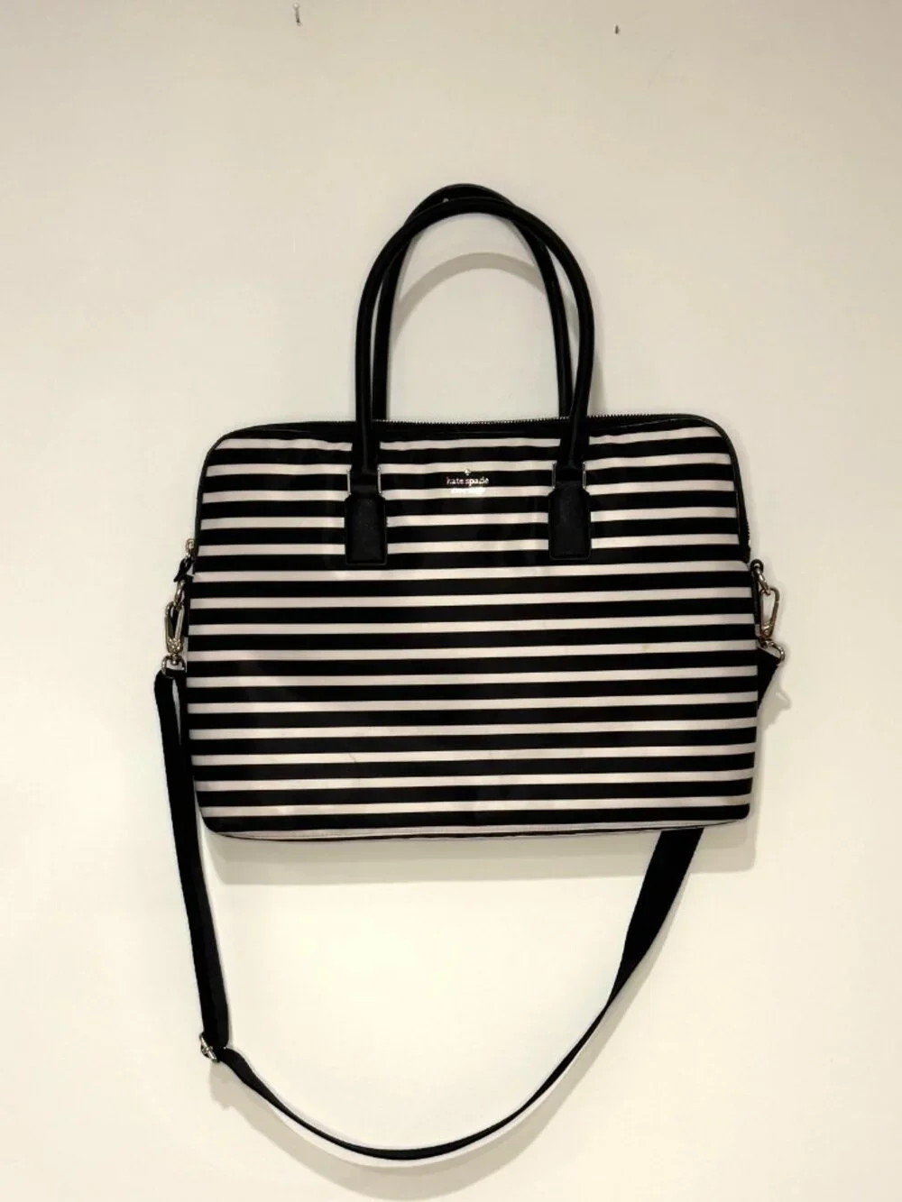 KATE SPADE ♠️ Daveney Striped Nylon Laptop Tote